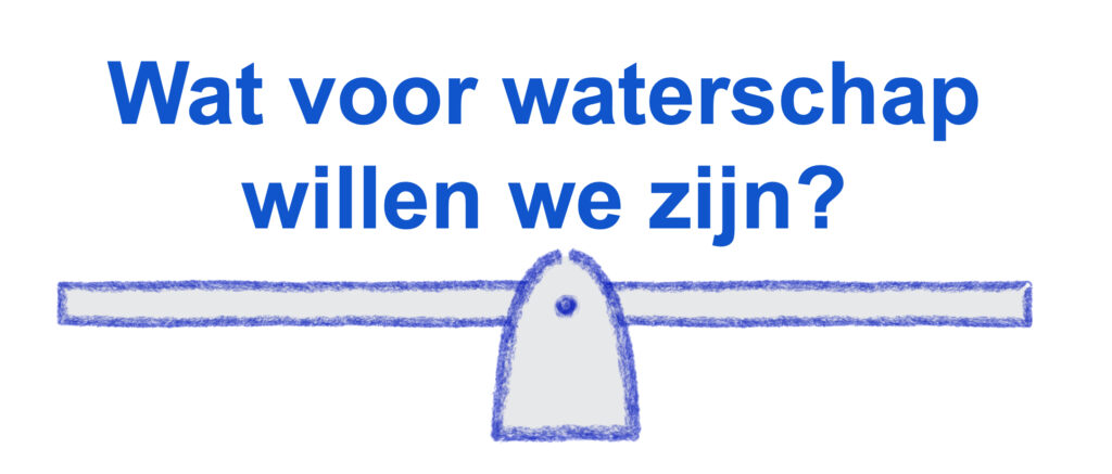 Wat voor waterschap willen we zijn; slide uit geanimeerde presentatie voor Waterschap Amstel, Gooi en Vecht